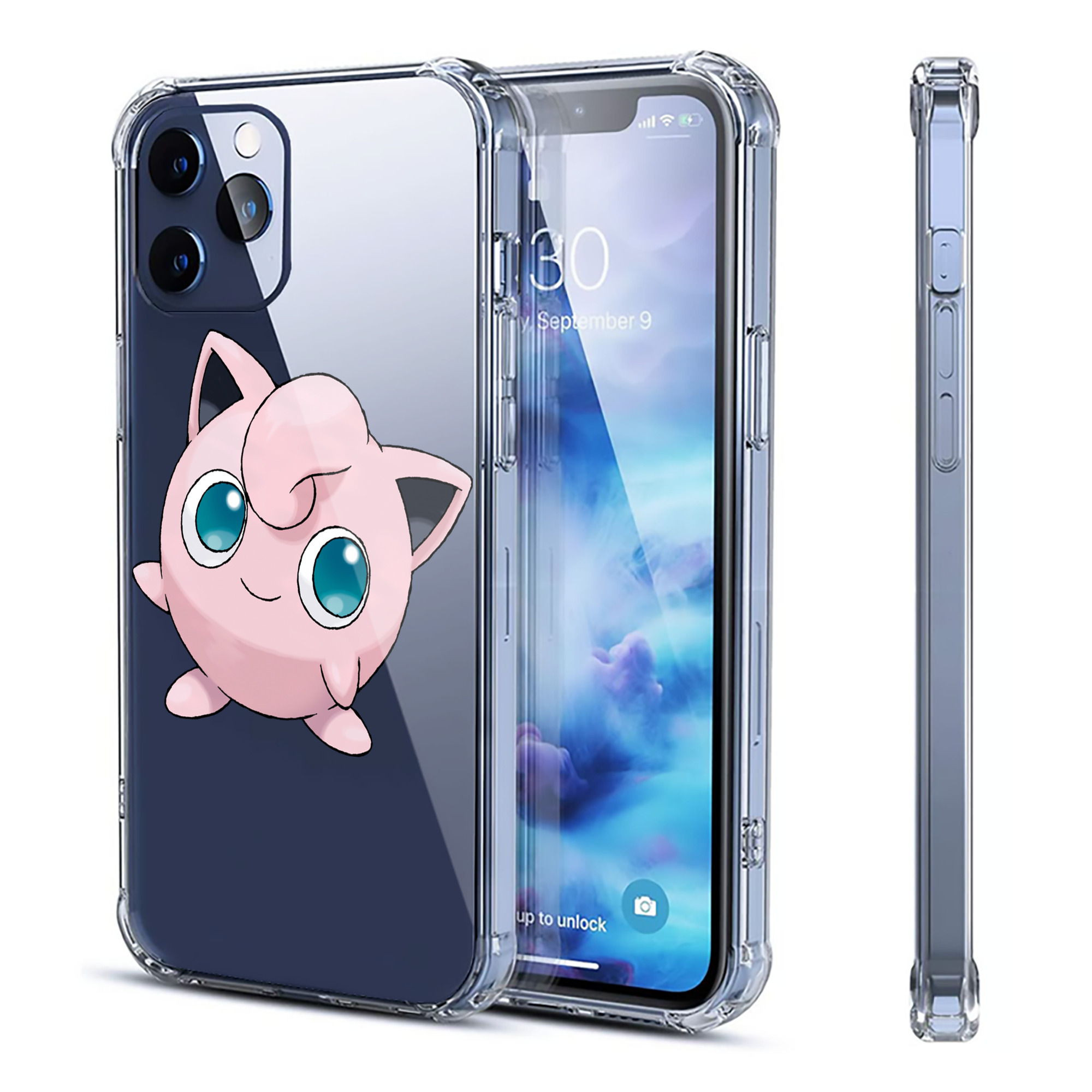 （画像用） ポケットモンスター Pokémon 【iPhone 12シリーズ対応】透明スマホケース（クリアソフトケース）